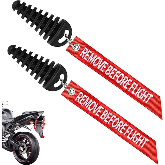 2 Pcs Muffler Exhaust Wash Plug Tutuviw 0.6"-1.5" Rubber Exhaust Plugs with 2 Streamers Rubber Exhausts Silencer Wash Plug Exhausts Cleaning Plugs for 2 Stroke Motorcycle Dirt Bike