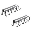 thumbnail image 1 of 2 Pcs Mug Hooks Under Cabinet, Metal Cabinet Utensil Hanger with Double Row Hook Mug Organizer, Cabinet Storage Hooks for Cabinet Shelf Storage Display Rack for Kitchen Coffee Bar, 1 of 4