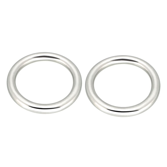 2 Pcs Multi-Purpose Metal O Ring Buckle Welded 40x30x5mm for Hardware Bags