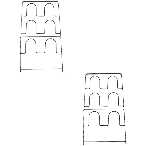 2 Pcs Multi-layer Slipper Rack Men's Slippers Entryway Shoe Holders Bin Organizer Man Black