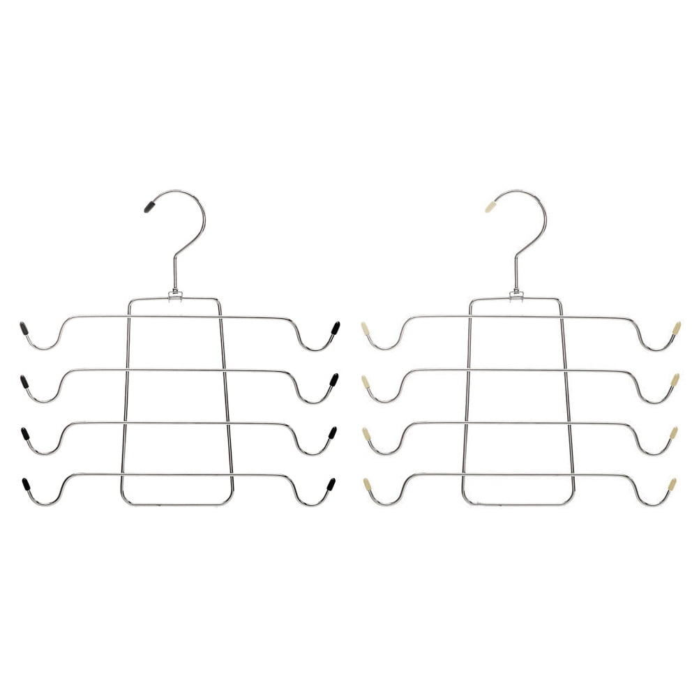 2 Pcs Multifunctional Hanger Extra Wide Hangers Wire Tie Rack for ...