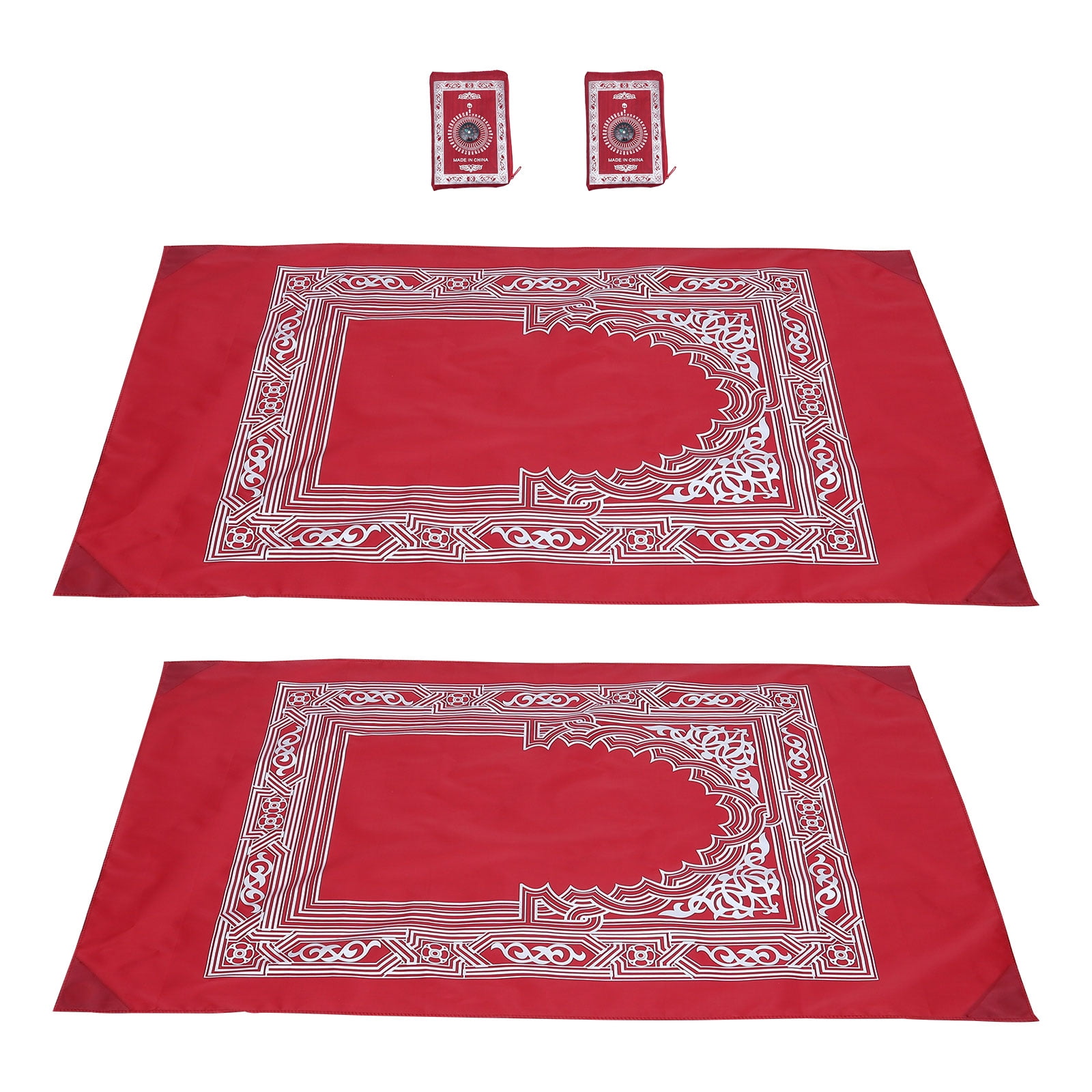 2 Pcs Muslim Prayer Mat Compass Muslim Prayer Pad Islamic Prayer Pad