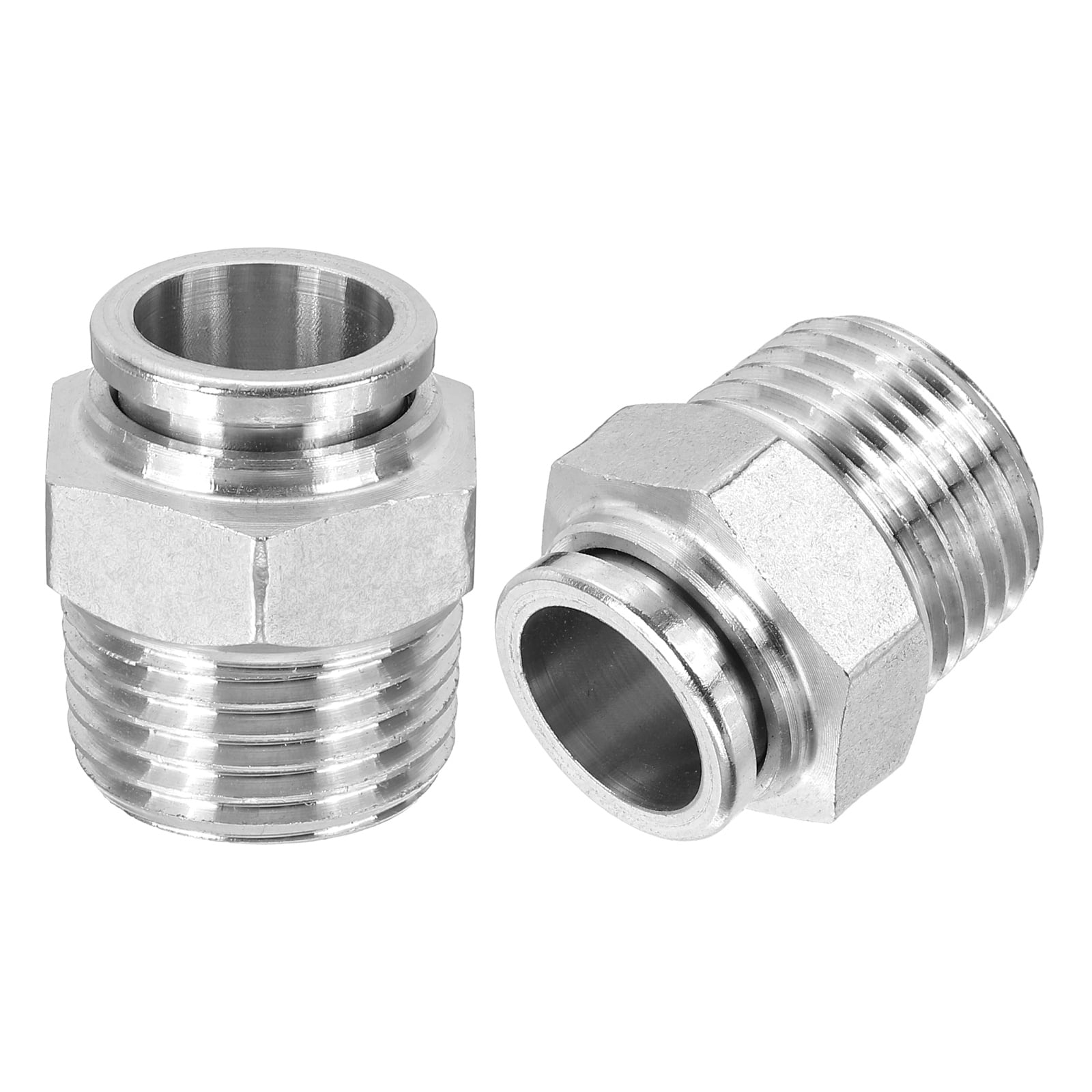 Uxcell NPT Push to Connect Air Fittings, Male Straight NPT Thread Air ...