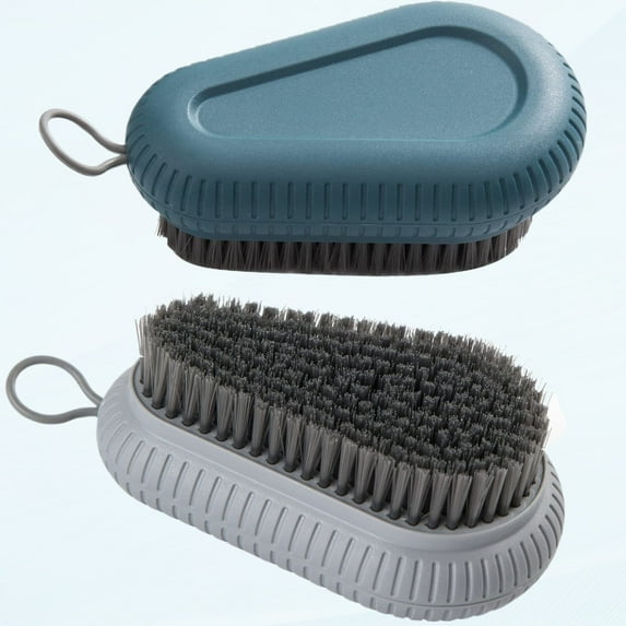 2 Pcs Nail Brush for Cleaning Nails, Heavy Duty Nail Scrubber Hand Brush with Hanging Rope, Slim Bristle Nail Brush for Cleaning and Scrubbing Fingernails and Toes