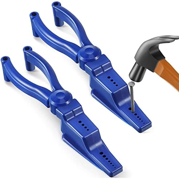 2 Pcs Nail Holder for Hammering, Nail Holder Pliers for Hammer, Plastic Slip Joint Pliers Keep Fingers Safe, Basic Repair and Woodworking Tools$$Tools & Hardware Other