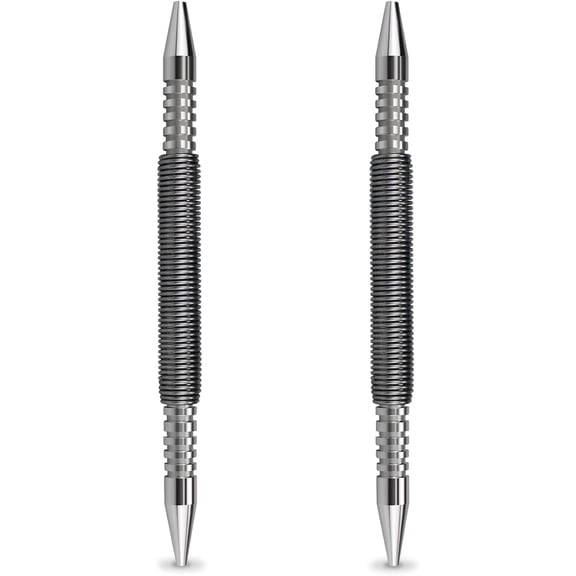 2 Pcs Nail Setter Dual Head Spring Loaded Nail Set 3/32 & 1/8 Hammerless Nail Punch Tool, 3500 PSI Striking Force Counter Punch