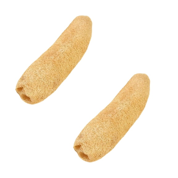 2 Pcs Natural Loofah Dish Sponge Vegetable Scrubber for Kitchen, Dishwashing Scouring Scrubber, Loofah Sponge, Loofah Exfoliating Bath Scrubber for Adults, Men and Women Shower, 12.99x2.76 in.