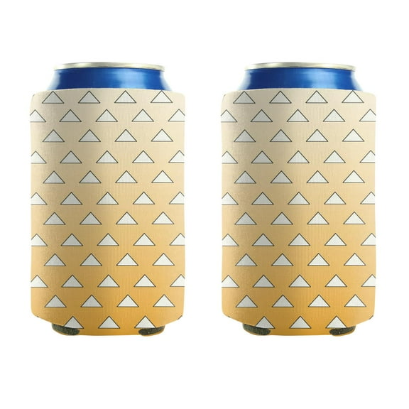 2 Pcs Neoprene Beer Can Cooler Insulated Collapsible Beer Sleeve Triangle Demon Slayer Soda Beer Can Covers for Bulk for Soda