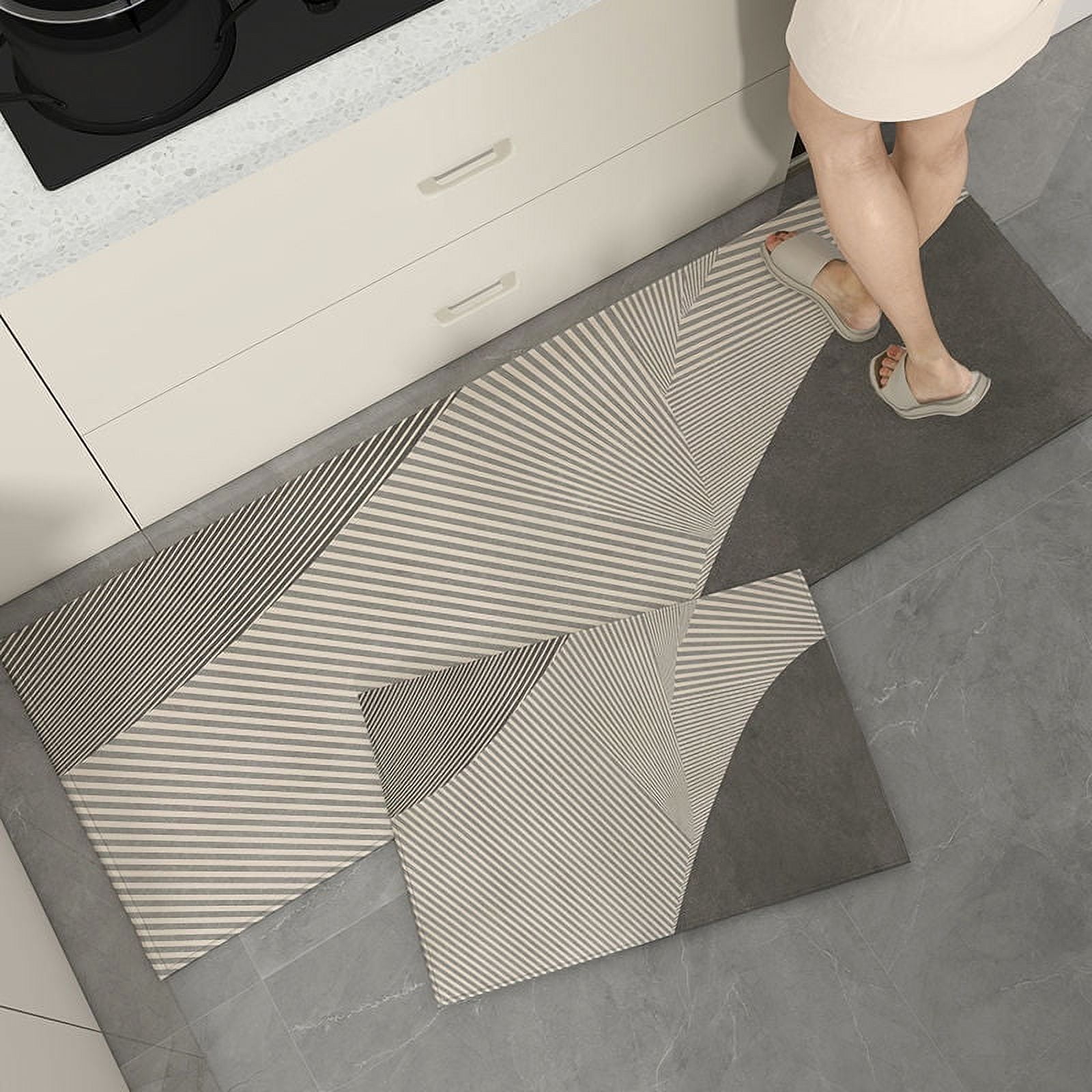 2 Pcs New Kitchen Floor Mat Floor Pad Super Absorbent Bath Pad Anti