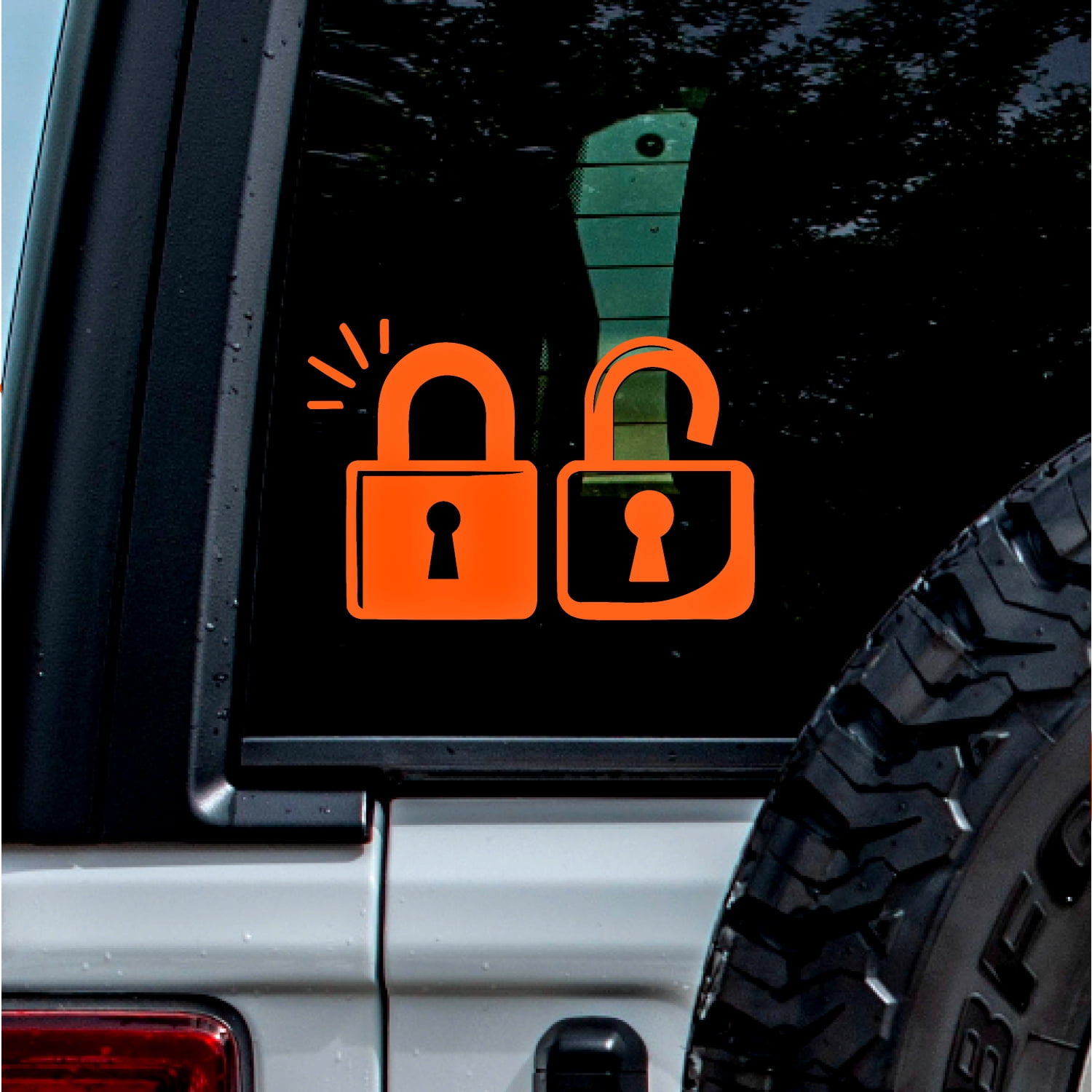 2 Pcs - No Background - Waterproof Car Sticker Decal of Lock Keyhole ...