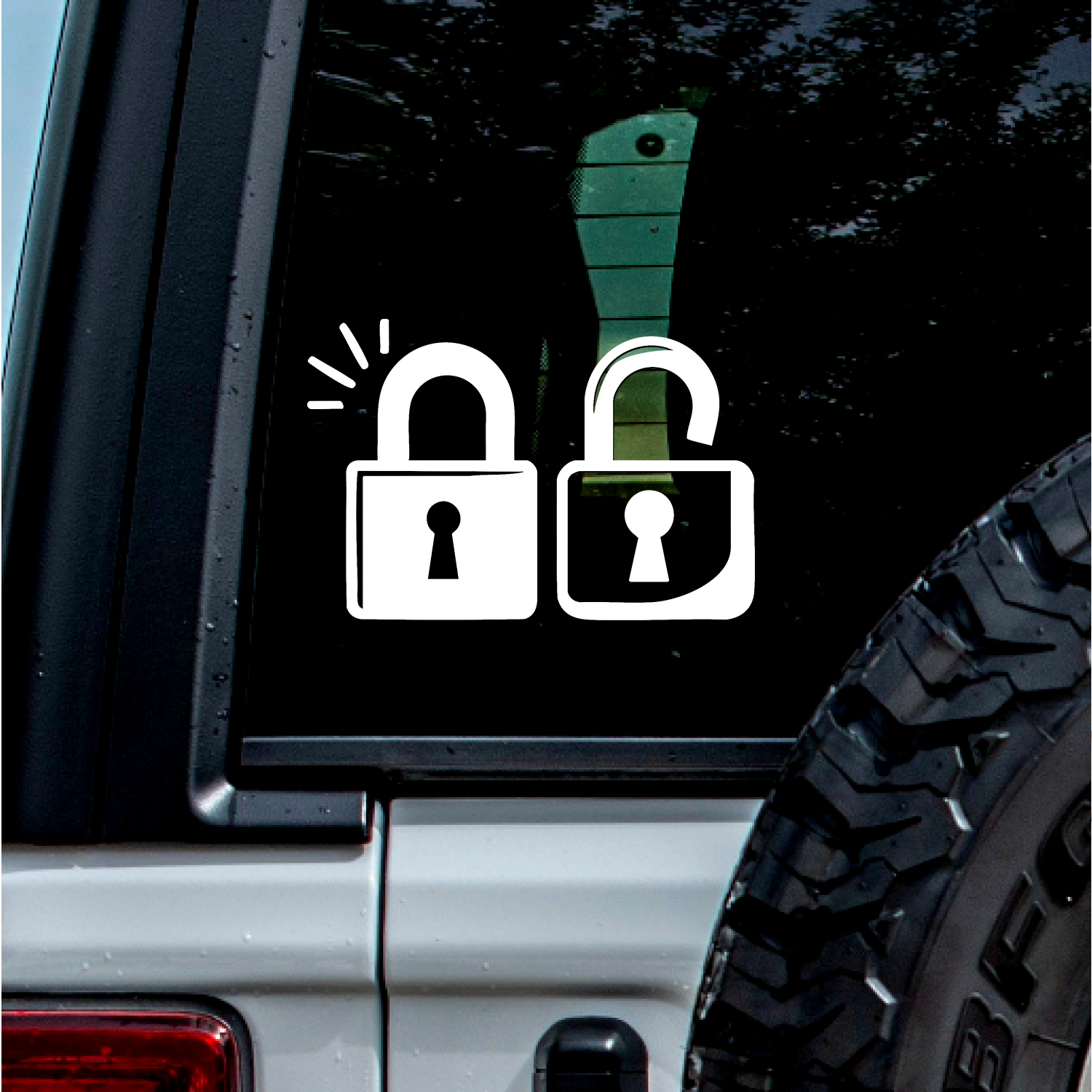 2 Pcs - No Background - Waterproof Car Sticker Decal of Lock Keyhole ...