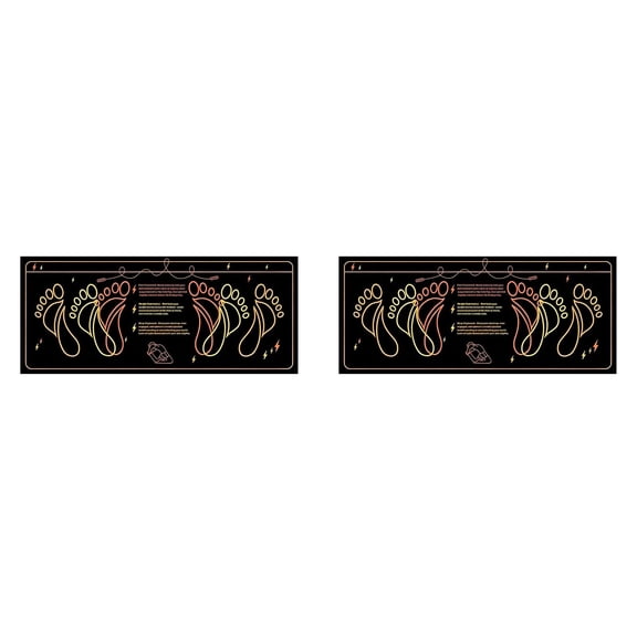 2 Pcs Non Squat Mat with Foot Position 31.5 x 13.8 Inch, Pro Grade Exercise Mat Great for Squats Leg and Lunges, Improving Muscle Activation Versatility and Safety, Exercise Mats