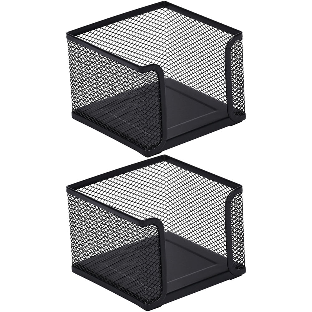 2 Pcs Notepad Dispenser Desktop Holder Memo Papers Case Office Supplies