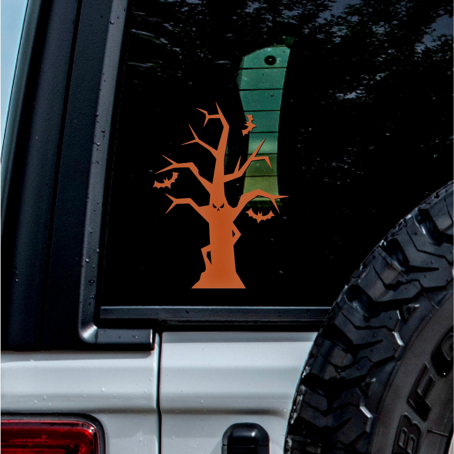 Devious Tree Sticker (2 Pcs, Nut Brown, 5.6'' X 7.7'') Transparent Adhesive Decal Sticker Of ...