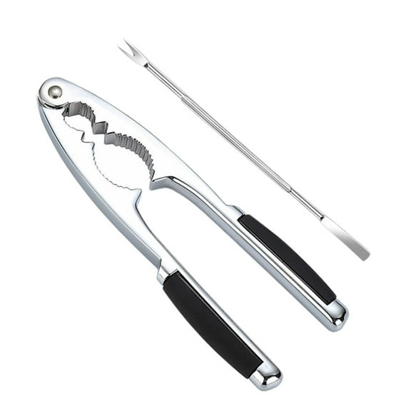 FUEENIRVA 2Pcs Black Zinc Alloy Walnut Opener Nutcracker Crab Shell Clamps