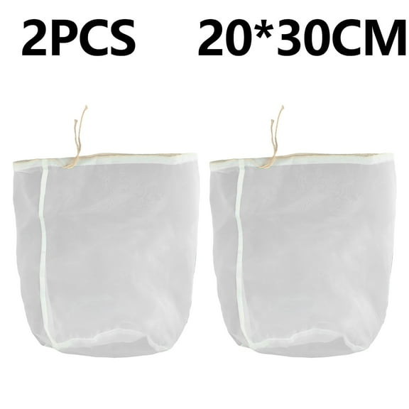 2 Pcs Nylon Straining Bag Fine Mesh Homebrew Filter Bags Beer Nut Milk Juice Filters Kitchen Accessories