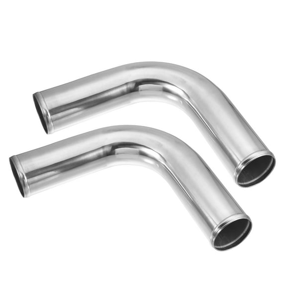 2 Pcs OD 3" Leg Length 6" Car Aluminum Alloy Tube Intercooler Pipe 90 Degree Bend Elbow Air Intake Tubing