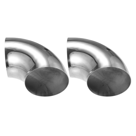 2 Pcs OD 5 Inch 90 Degree Mandrel Bend Elbow SS304 Stainless Steel Bend Tube Exhaust Elbow Pipe