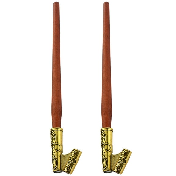 GETAJGHSD 2Pcs Wooden Oblique Calligraphy Pen Nib Holders for Smooth Writing Use