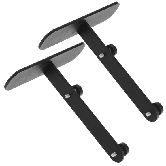 NIAIZEK 2-Pack T-Shaped Stainless Steel Pegboard Mounting Hardware Black Desk Support Brackets for Wall Organization