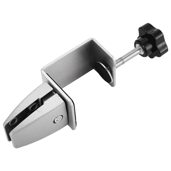 2 Pcs Office Desk Divider Clamp Privacy Screen Clip Holder Bracket Baffle Partition for Table -Silver