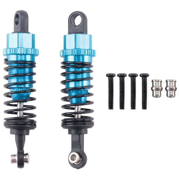 2 Pcs Oil Adjustable 65Mm Damper for Rc Car 1/18 A959 A969 A979 K929 ,Blue