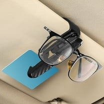 2 Pcs One-Handed-Operation Sunglasses Holder with Card Clip for Car, Visor Sunglass Holder Clip, Car Accessories Interior, Universal Fit Visor Sunglass Holder Car, Unmatched Durability
