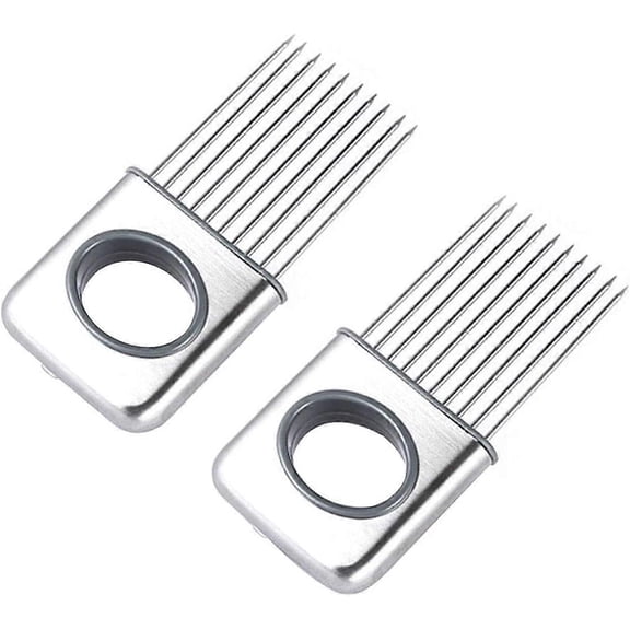 2 Pcs Onion Fork Fruit and Vegetable Fork Beef Fork Stainless Steel Needle National Onion Cuts National Slices, Meat, Fruits and Vegetables