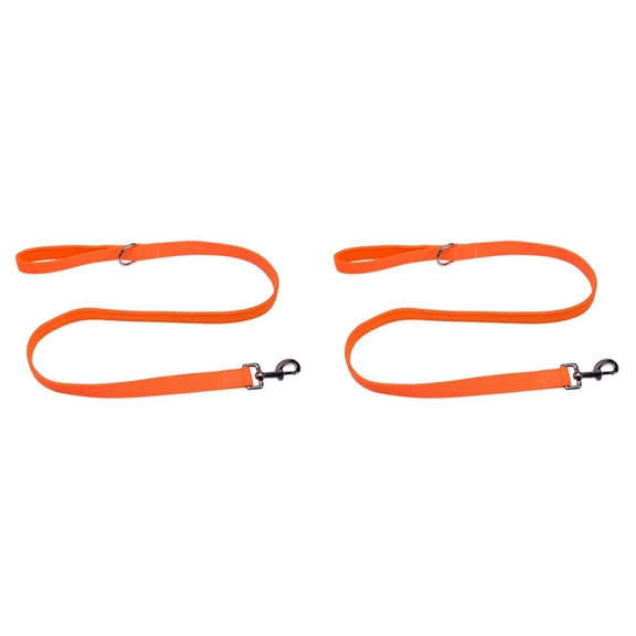 2 Pcs Orange Heavy Duty Dog Leash 70.8 Inch with Traffic Dual Handles, Padded Double Lead for Large Medium Dogs, Reflective Control Training Safety Walking, Pet Supplies