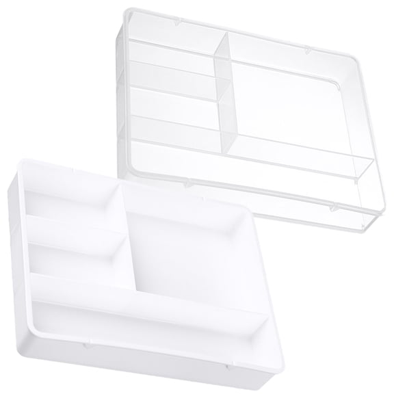 2 Pcs Organizers Compartment Storage Box Jewelry Drawer Office