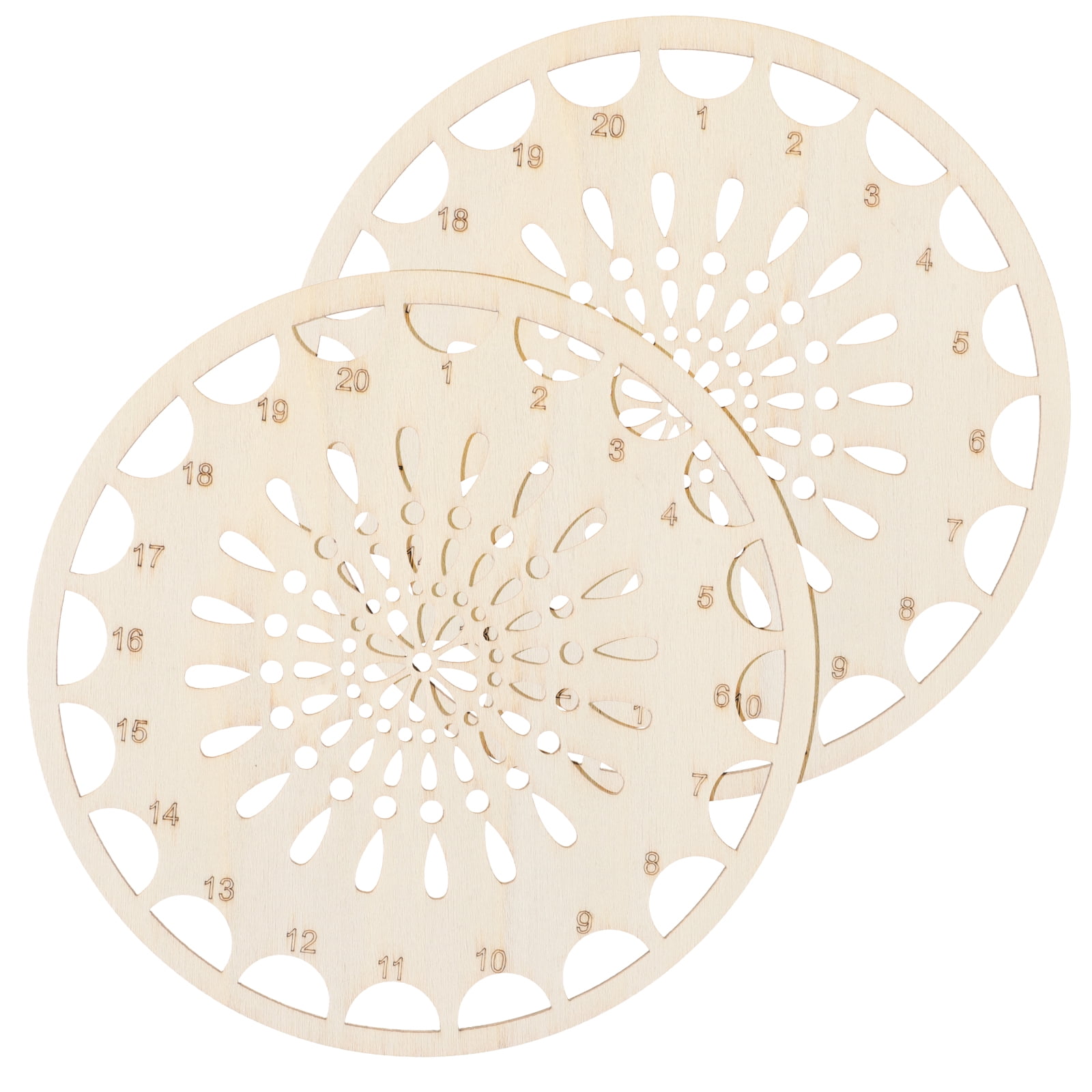 2pcs Embroidery Floss Wooden Organizer Hollow Home Threading Plate ...