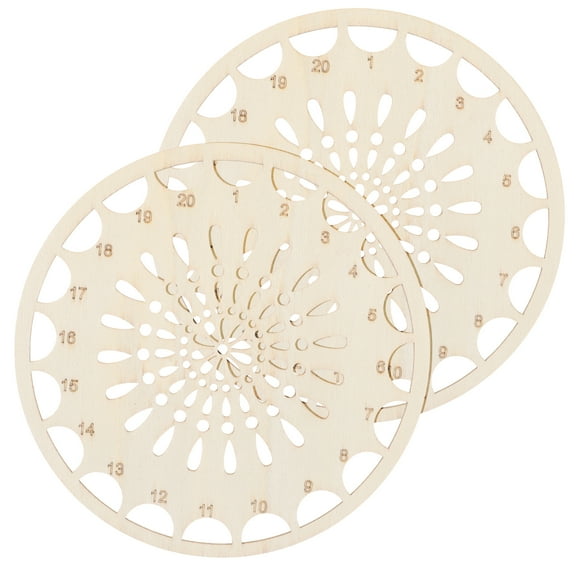 2pcs Wooden Embroidery Floss Organizer Thread Holder Hollow Threading Plate for Home Sewing and Craft Storage