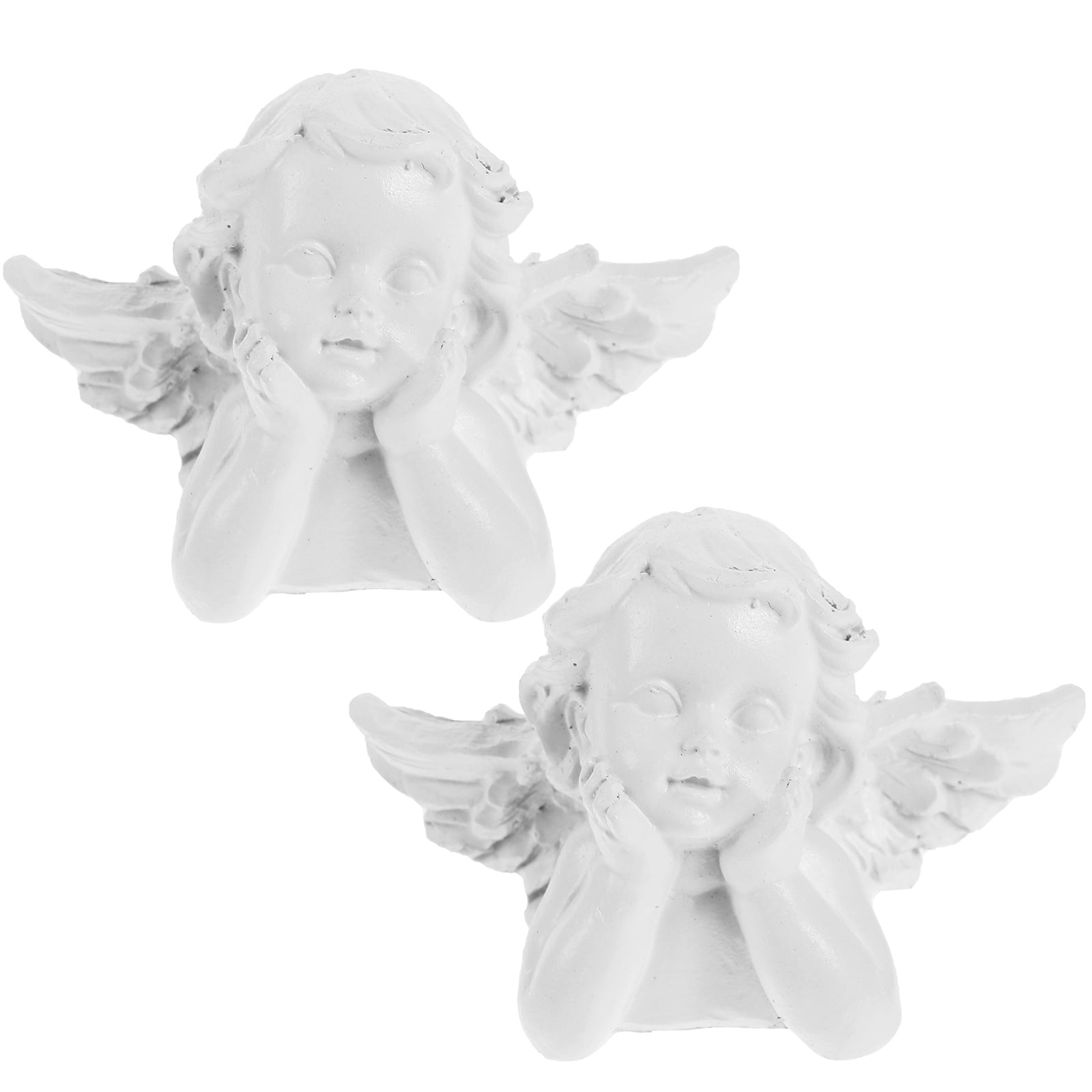 2 Pcs Ornament Angel Figurines Knick Knacks Home Decor Angel Statues ...