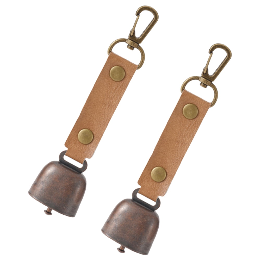 2 Pcs Outdoor Bear Ling Hiking Alarm Bells Metal Cowbells Travel