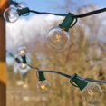 thumbnail image 1 of 2 Pcs Outdoor String Lights Globe String Lights 1.5 Inch E12 bulbs 100 Foot Green Wire C7 Strand Clear, 1 of 3