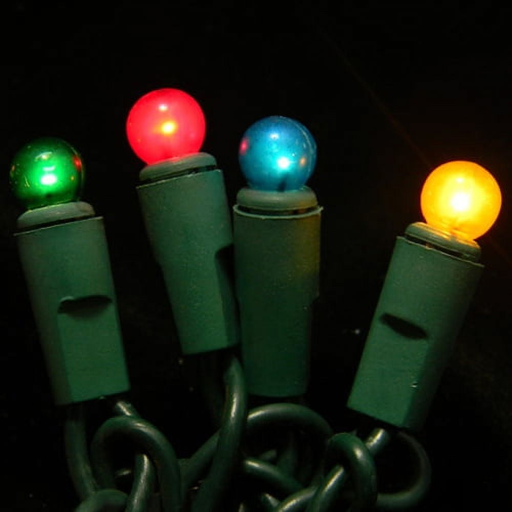 2 Pcs Outdoor String Lights Mini Globe String Lights 17 Foot Green