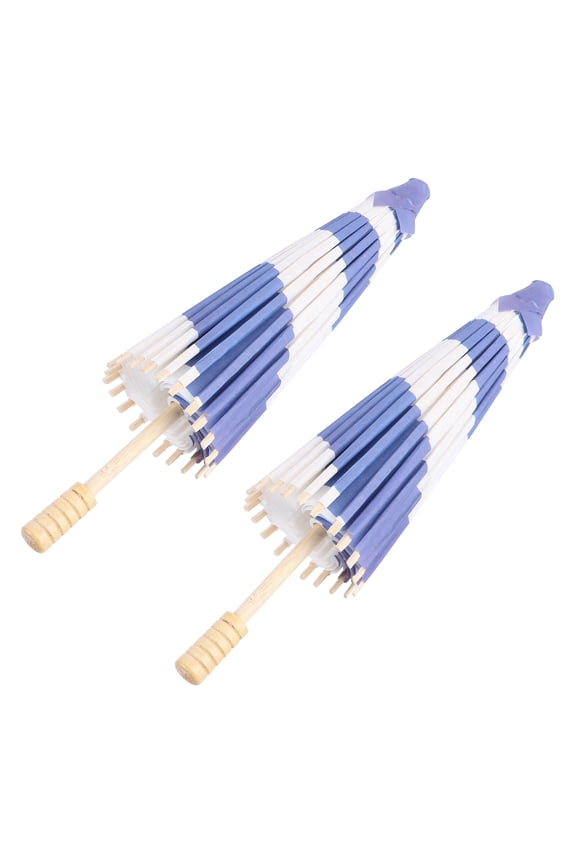 2 Pcs Outdoor Umbrella Paper Home Decor Oil Child