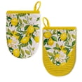 thumbnail image 1 of 2 Pcs Oven Mitts Non-Slip Cotton Mitts Set for Kitchen Baking Cooking,Yellow Lemons On A Light Background, 1 of 7