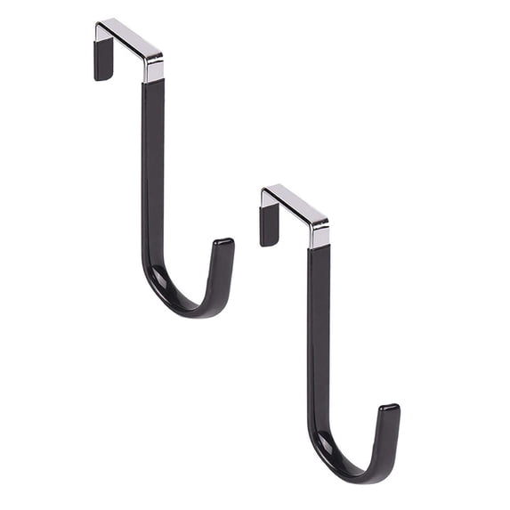 2 Pcs Over The Door Hook, Rubber Over the Door Hanger, Door Hooks for Towel, Robe, Coat and Keys Heavy Duty Single Towel Robe Rack