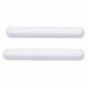 2 Pcs PTFE Magnetic Mixer Stirrer Bars, Stainless Steel Laboratory Mixing Plate Magnet Spinbars 10 * 60 mm, White