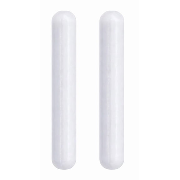 2 Pcs PTFE Magnetic Mixer Stirrer Bars, Stainless Steel Laboratory Mixing Plate Magnet Spinbars (9 * 50 mm), White