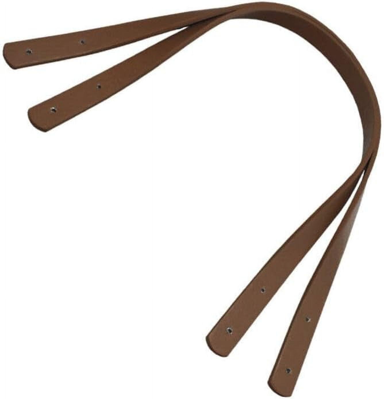 2 Pcs PU Leather Handbag Handles with Rivets Tote Purse Replacement