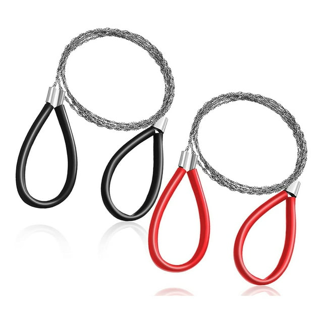 2 Pcs PVC Pipe Cable Saw Stainless Steel Wire Hand Pocket String Rope