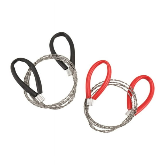 2 Pcs PVC Pipe Cable Saw Stainless Steel Wire Hand Pocket String Rope Emergency Survival Cutting Tool