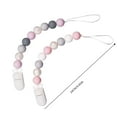 2 Pcs Pacifier Clips, Silicone Holder for Baby’S Binky & Teething Toys