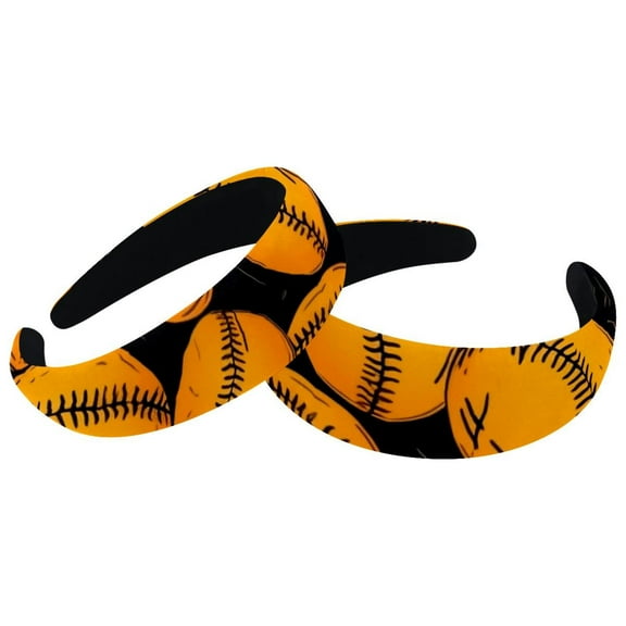 2 Pcs Padded Headbands for Women, Baseball Ball Background Headband for Girls Hair Band Head Band Hoops for Teen Girls Hair Accessories for Women Girls