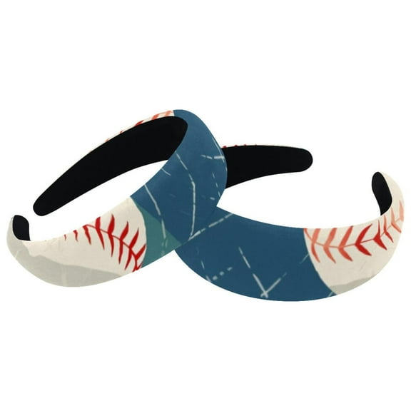 2 Pcs Padded Headbands for Women, Baseball Ball Background Headband for Girls Hair Band Head Band Hoops for Teen Girls Hair Accessories for Women Girls
