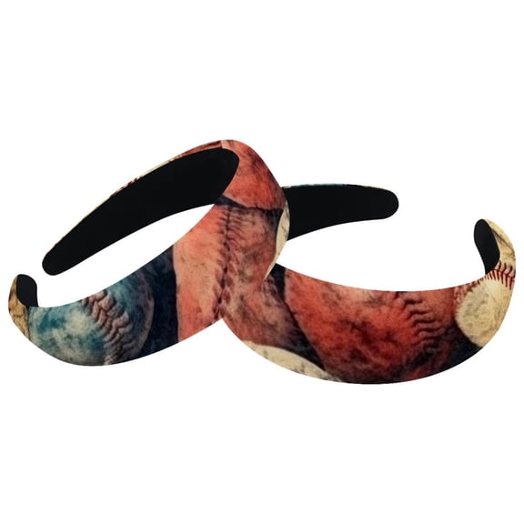 2 Pcs Padded Headbands for Women, Baseball Ball Background Headband for Girls Hair Band Head Band Hoops for Teen Girls Hair Accessories for Women Girls