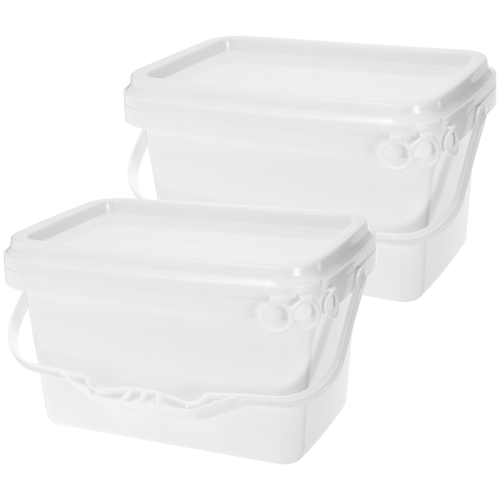 2 Pcs Paint Bucket Paint Storage Holder Paint Pail With Lid Paint Plastic Container Plastic Paint Storage Bucket