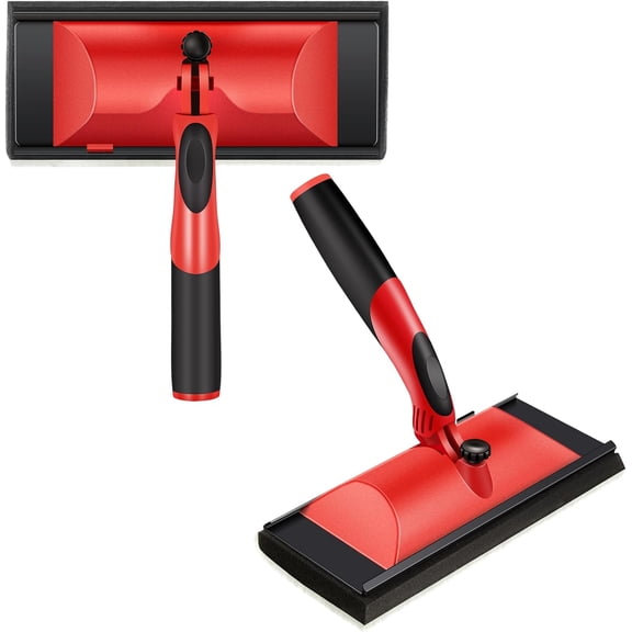 2 Pcs Paint Edge Trimmer Tool, Deck Stain Pad Corner Walls Ceilings Painter 180 Rotation Handle Paint Pad Applicator to Apply Stains Edger for Wall (Extension Pole Not Included)(9 Inch)